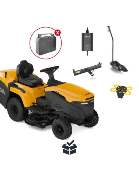 Акумулаторна тракторна косачка за трева STIGA Estate 384e SOLO, 56V, 4500W, 84 см