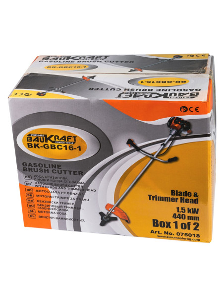 Моторна коса BAUKRAFT BK-GBC16-1, 1500W/2к.с., 44 см., 8.5 кг