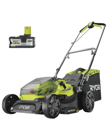 Акумулаторна косачка за трева RYOBI RY18LMX37A-150, 18V, 5Ah, 37 см., 45 л