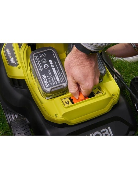 Акумулаторна косачка за трева - хибрид RYOBI RY18LMH37A-250, 18V, 2 x 5Ah, 37 см., 45 л