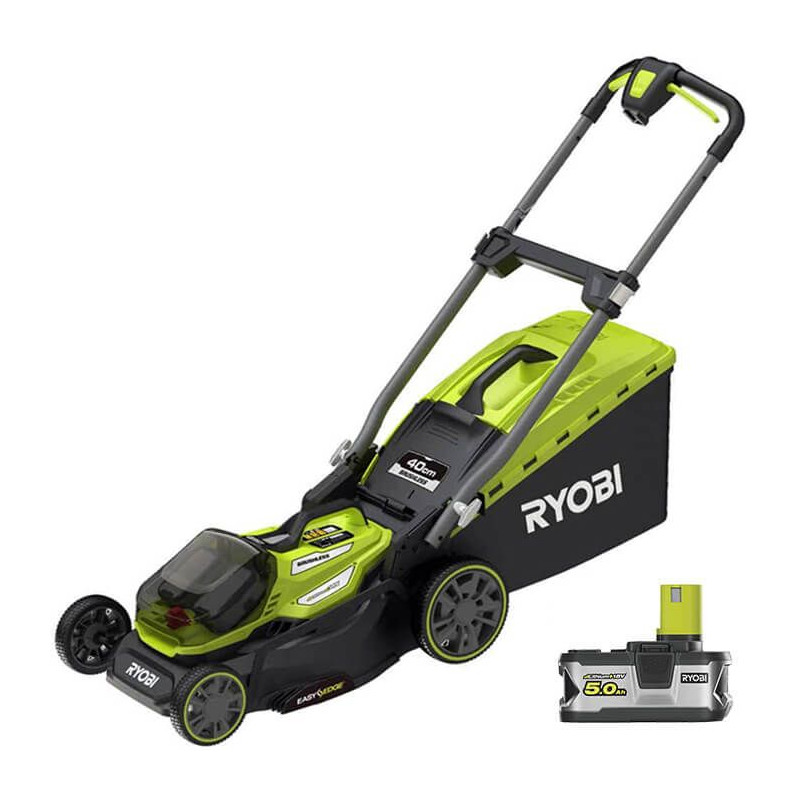 Акумулаторна косачка за трева RYOBI RY18LMX40A-150, 18V, 5Ah, 40 см., 50 л