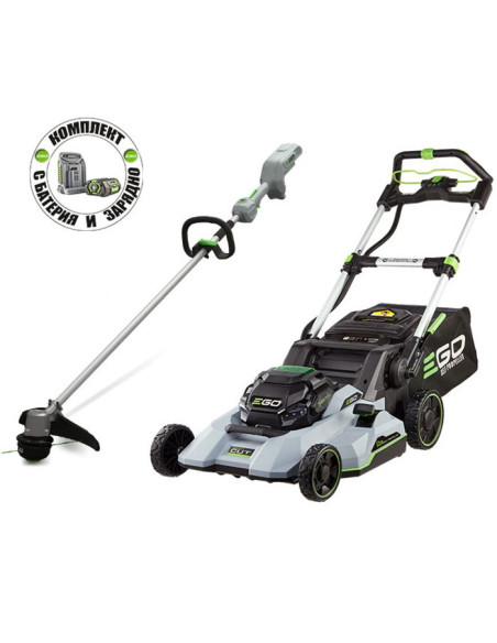 Акумулаторна косачка за трева с тример - самоходна EGO Power+ LM2135E-SP, 56V, 7.5Ah, 70 л., 52 см