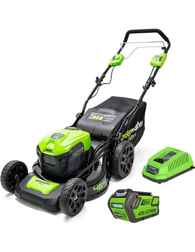 Акумулаторна косачка за трева GreenWorks GD40LM46SPK4, 40V, 4Ah, 55 л., 46 см