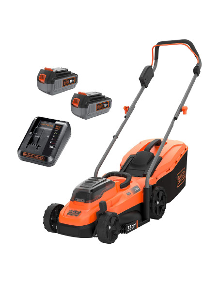 Акумулаторна косачка за трева BLACK+DECKER BCMW33184L2, 36V, 2x4Ah, 33 см., 35 л