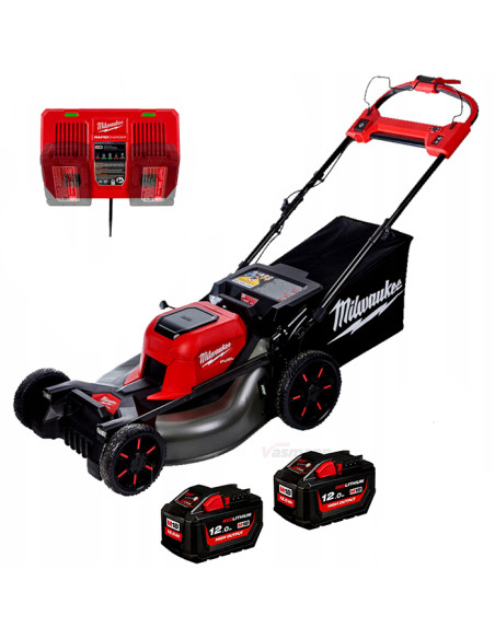 Акумулаторна косачка за трева - самоходна MILWAUKEE M18 F2LM53-122, 2x18V, 2x12 Ah, 53 см., 70 л