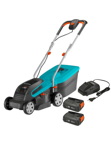 Акумулаторна косачка за трева GARDENA PowerMax 32/36V P4A Set, 18+18V, 2x2.5 Ah, 32 см., 45 л
