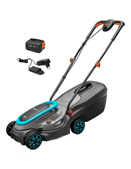 Акумулаторна косачка за трева GARDENA PowerMax 32/18V P4A Set, 18V, 4 Ah, 32 см., 30 л