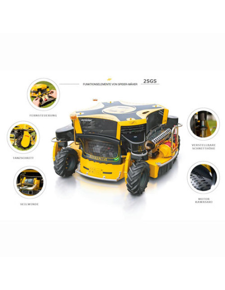Косачка за трева с радио управление SPIDER 2SGS EFI/W, 726 куб.см., 24 к.с., 123 см