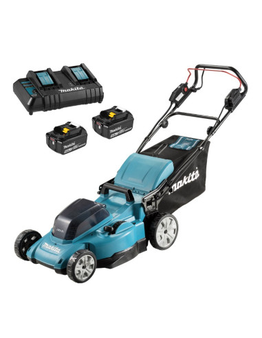 Акумулаторна косачка за трева - самоходна MAKITA DLM481CT2 Set, 36V, 2x5 Ah, 48 см., 62 л