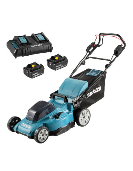 Акумулаторна косачка за трева - самоходна MAKITA DLM481CT2 Set, 36V, 2x5 Ah, 48 см., 62 л