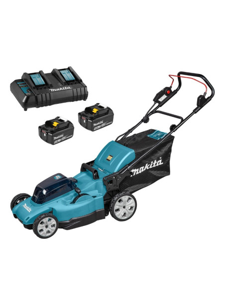 Акумулаторна косачка за трева MAKITA DLM480CT2 Set, 36V, 2x5 Ah, 48 см., 62 л