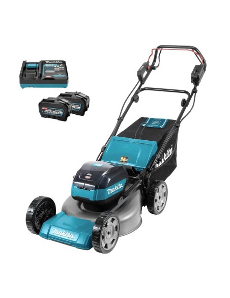 Акумулаторна косачка за трева - самоходна MAKITA LM001GT201 Set, 40V, 2x5 Ah, 48 см., 62 л
