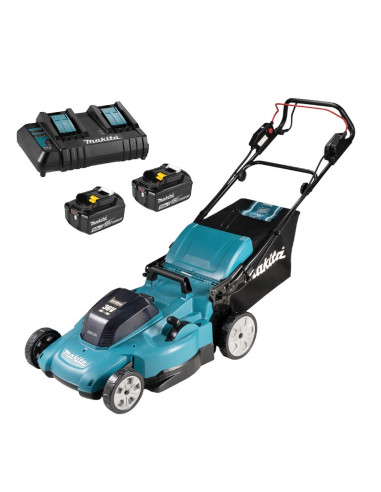 Акумулаторна косачка за трева - самоходна MAKITA DLM539CT2 Set, 36V, 2x5 Ah, 53 см., 70 л