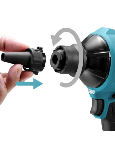 Акумулаторна духалка - компресор за въздух MAKITA AS001GA101 Set, 40V, 2 Ah, 66 куб.м/ч., 200 м/сек
