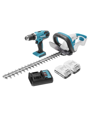 Комплект акумулаторен винтоверт и храсторез MAKITA DK18171 - DF457D, UH482D, 18V, 2x1.3Ah