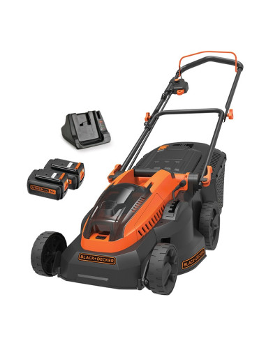 Акумулаторна косачка за трева BLACK+DECKER CLM3825L2-QW Set, 36V, 2x2.5 Ah, 38 см., 35 л
