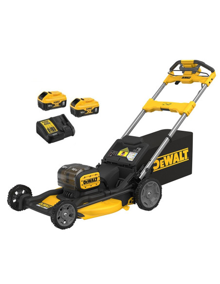 Акумулаторна косачка за трева - самоходна DeWALT DCMWSP156W2-QW Set, 2x18V, 2x8 Ah, 53 см., 67 л