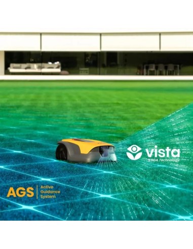 Косачка робот STIGA A 6v Vista, 600 кв.м., 25.2V, 2 Ah, 18 см