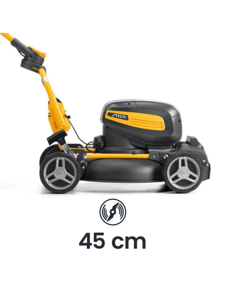 Акумулаторна косачка за трева - самоходна STIGA Multiclip 747e V Kit New, 48V, 1500W, 2x5 Ah, 45 см