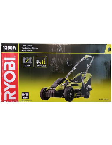 Електрическа косачка за трева RYOBI RLM13E33S, 1300W, 33 см., 35 л