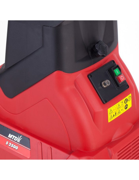 Електрическа дробилка за клони MTD S 2500, 2500W, 40 мм, 45 л